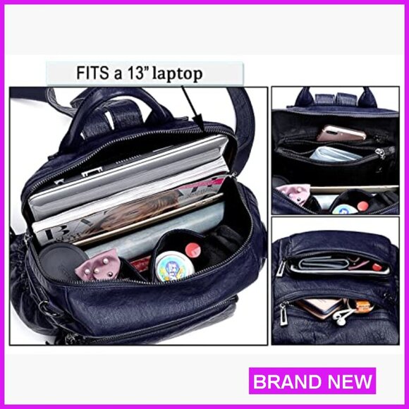 Vegan Leather Convertible Backpack Purse Fashion Designer Rucksack with Tassel